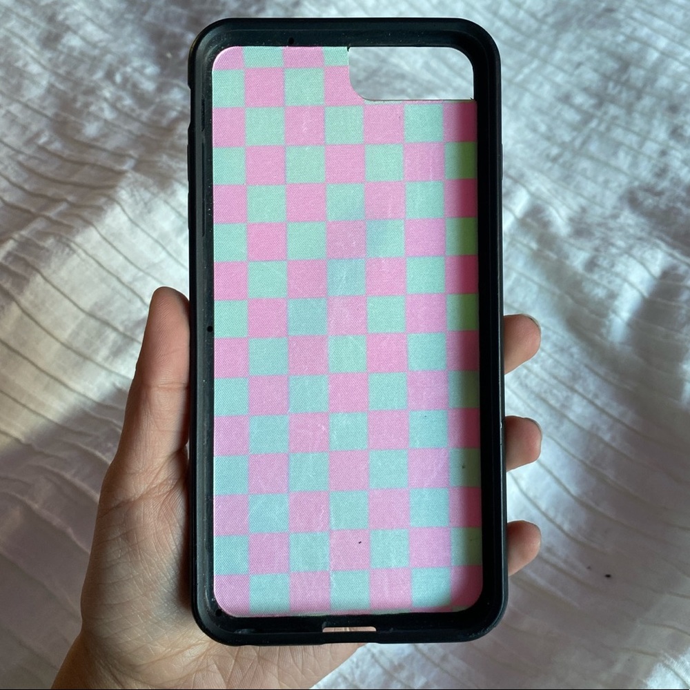 Wildflower 6/7/8 plus Neon Checkered iPhone Case - Picture 2 of 2